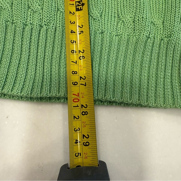 Polo Ralph Lauren Men’s Cable Knit Sweater Crew Neck Green Sz XL - Picture 7 of 11